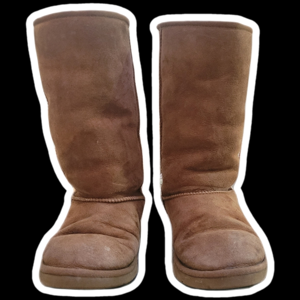 UGG mcbling fuzzy y2k warm brown ankle boots˚ 𝜗𝜚˚⋆｡☆